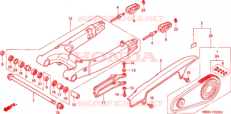 Kit catena trasmissione Honda 06406MBB010
