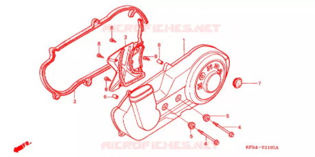 Coperchio carter sinistro Honda 11341KM1010