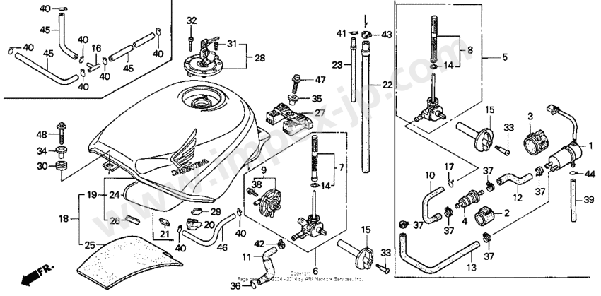 Rubinetto carburante Honda 16950MV9023