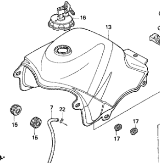 Gruppo serbatoio carburante Honda 17520MAW760ZA