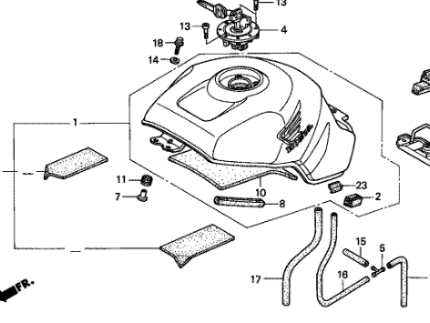 Gruppo serbatoio carburante Honda 17520MCJ970ZA