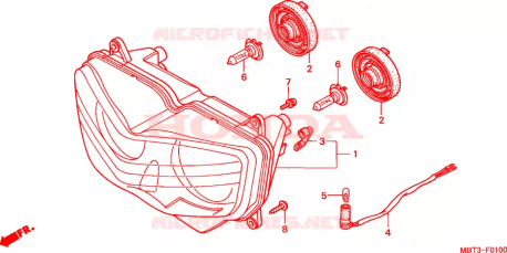 Gruppo faro Honda 33102MBT611