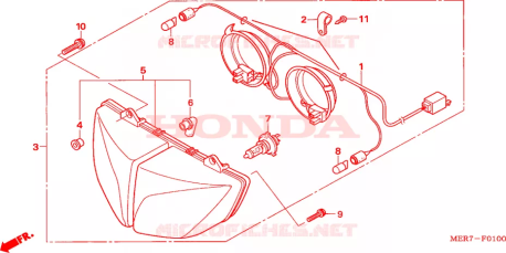 Gruppo faro Honda 33120MERD01