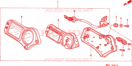 Gruppo strumentazione combinata Honda 37100MBWD41