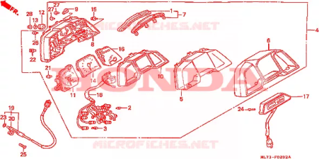 Contachilometri completo Honda 37200ML7931