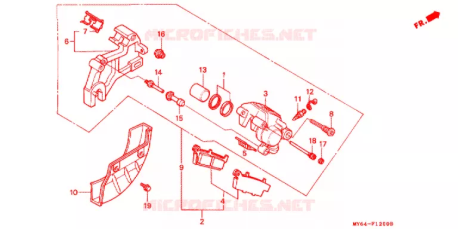 Pinza freno posteriore Honda 43100MY6671