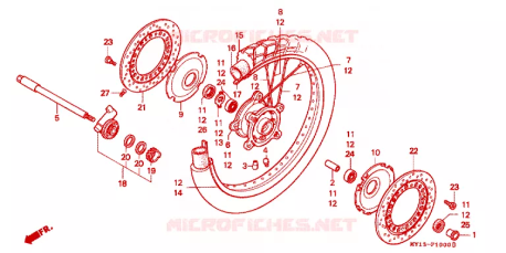 Cerchione ruota anteriore Honda 44701MAY003