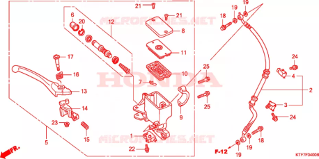 Pompa freno anteriore completa Honda 45500KPR901