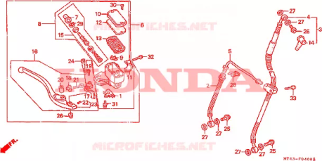 Gruppo revisione cilindro pompa freno Honda 45510ML7305