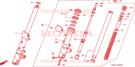 Tubo forcella completo Honda 51410MBB003
