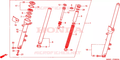 Fodero inferiore destro forcella Honda 51420MBZG01