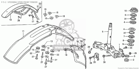 Gruppo cannotto/piastra inferiore Honda 53200428921