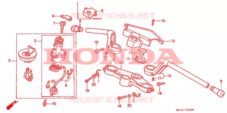 Piastra superiore forcella Honda 53230ML7920