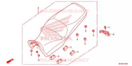 Gruppo sella doppia Honda 77200MGHN01